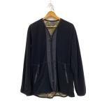 COMME des GARCONS HOMME◆23AW/Pile Cardigan/カーディガン(薄手)/M/コットン/BLK/HM-T015/AD2023//