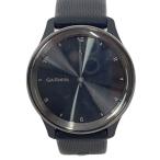 GARMIN◆vivomove Trend/スマートウォッチ/デジアナ/ラバー/BLK/GRY/0100266570