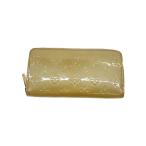 LOUIS VUITTON◆ジッピー・ウォレット_モノグラム・ヴェルニ_BEG/エナメル/BEG/レディース