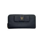 ショッピングPRADA PRADA◆長財布/牛革/BLK/無地/レディース