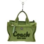 ショッピングcoach COACH◆カーゴ・トート/キャンバス/GRN/無地