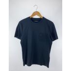 LOUIS VUITTON◆ダミエポケット/ロゴ刺繍/Tシャツ/XS/コットン/NVY/VCCM09