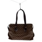 ショッピングダミエ LOUIS VUITTON◆チェルシー_ダミエ・エベヌ/PVC/BRW