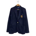 ショッピング紺 POLO RALPH LAUREN◆紺ブレ/金ボタン/PRL刺繍/シングル/12/コットン/NVY/無地