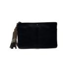 ANYA HINDMARCH* клатч / кожа /BLK/ одноцветный 