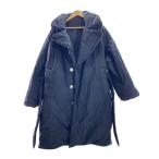 LOUIS VUITTON◆フライフロント/19AW/ダウンコート/48/コットン/BLK/無地/HHC01ENIS