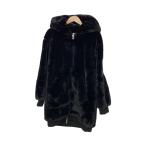 ショッピングzara ZARA◆ファイクファーパーカー/ジャケット/XL/ポリエステル/BLK