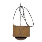 LOUIS VUITTON◆ポシェット・ドゥーブルジップ_モノグラム・ジャイアント・リバース/--/BRW