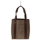 LOUIS VUITTON◆カバ・ボブール_ダミエ・エベヌ_BRW/PVC/BRW