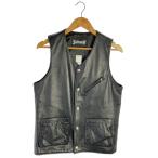 ショッピングschott Schott◆ベスト/S/レザー/BLK/3121030