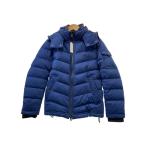 BURBERRY BLACK LABEL◆ダウンジャケット/M/ポリエステル/ネイビー/紺/d1f19-818-24/レイヤード/ロゴ刺繍///