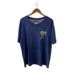 STUSSY◆80S/プリント/Tシャツ/L/コットン/NVY/無地