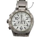 ショッピングnixon NIXON◆電池切れ考慮/クォーツ腕時計/アナログ/WHT/SLV/SS