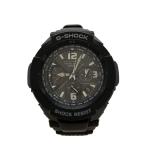 CASIO◆ソーラー腕時計・G-SHOCK/アナログ/ラバー/BLK/BLK