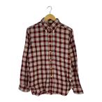 ショッピングINDIVIDUALIZED individualized shirts◆長袖シャツ/--/コットン/RED/チェック//ボタンダウン