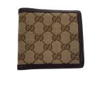 ショッピングＧＧキャンバス GUCCI◆2つ折り財布_GGキャンバス/キャンバス/BRW/メンズ