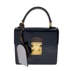 LOUIS VUITTON◆スプリング・ストリートPM_モノグラム・ヴェルニ/エナメル/BLK