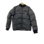 STUSSY◆ダウンジャケット/--/無地/OLD/紺タグ/リブ部分毛玉有り/内側一部穴あき