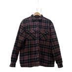 ショッピングネルシャツ Supreme◆ネルシャツ/M/コットン/RED/チェック/Quilted Plaid Shirt/24AW