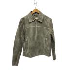 ショッピングzara ZARA◆レザージャケット・ブルゾン/M/フェイクレザー/GRY/無地/クロップド丈