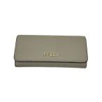 FURLA◆キーケース/レザー/GRY/無地/レディース