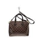 LOUIS VUITTON◆スピーディ・バンドリエール25_ダミエ・エベヌ_BRW/PVC/BRW//