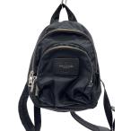 MARC JACOBS◆ミニバックパック/リュック/ポリエステル/BLK/04T-1142107/レザーパーツ表面剥がれ有