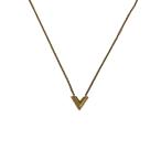 ショッピングVUITTON LOUIS VUITTON◆ネックレス・エセンシャルV_GLD/--/GLD/トップ有/レディース