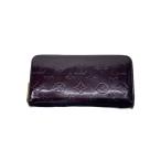 ショッピングヴェルニ LOUIS VUITTON◆ジッピー・ウォレット_モノグラム・ヴェルニ/エナメル/BRD/ストライプ/レディース