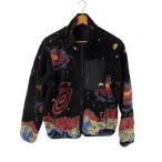 ショッピングstussy STUSSY◆フリースジャケット/S/ポリエステル/BLK/総柄/118514/23SS/COSMOS REVERSIBLE