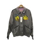 ショッピングスカジャン KENZO◆スカジャン/L/レーヨン/GRY/無地/fd55bl