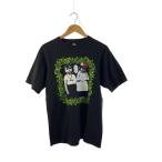 ショッピングstussy STUSSY◆フォトプリントTシャツ/M/コットン/ブラック/プリント