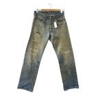 ショッピングダメージ Levi’s◆70s/VT/501/66前期/実寸W33/デニム/インディゴ/リペア多/ダメージ多数/ボタ