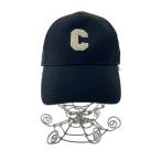 CELINE◆イニシャル/６パネル/S/コットン/BLK/ベースボールキャップ//