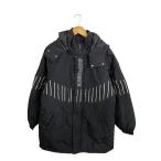 Supreme◆19AW/Pinstripe Panel Sports Parka/ジャケット/M/ナイロン/BLK/無地//
