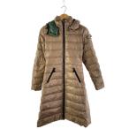 ショッピングmoncler MONCLER◆ロングダウンジャケット/O/ナイロン/CML/無地