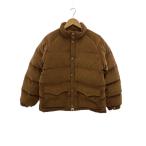 A BATHING APE◆CORDUROY CLASSIC DOWN JACKET/M/コーデュロイ/BRW/無地/001DNK701001//