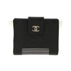 ショッピングCHANEL CHANEL◆3つ折り財布/レザー/BLK/レディース