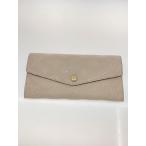 ショッピングLOUIS LOUIS VUITTON◆ポルト・フォイユ・キュリユーズ_モノグラム・アンプラント/レザー/BEG/レディース