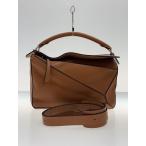 LOEWE◆パズルエッジバッグミディアム/レザー/BRW