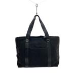 BVLGARI◆トートバッグ/キャンバス/BLK