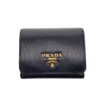 PRADA◆VITELLO MOVE/3つ折り財布/--/BLK/レディース/1MH176 2B6Q