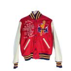 PHERROW’S◆スタジャン/L/ウール/RED