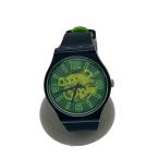 SWATCH◆腕時計/アナログ/ラバー/GRN/BL
