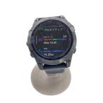 GARMIN◆FENIX 7X/デジタル/ラバー/BLK/BLK/チタン