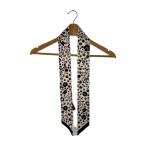 CHANEL◆スカーフ/シルク/CRM/総柄/レディース/ヘバンド