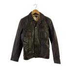 ショッピングレザージャケット Lee◆レザージャケット・ブルゾン/38/牛革/BRW/15411/トラッカージャケット