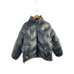 ショッピングzara ZARA◆フェイクレザーパフジャケット/ダウンジャケット/M/フェイクレザー/BLK