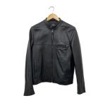 COACH◆シングルライダースジャケット/S/羊革/BLK/88799
