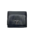 ショッピングPRADA PRADA◆トライアングルロゴ/状態考慮/3つ折り財布/--/BLK/メンズ//